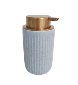      Galatea Design Dozownik do mydła stojący niebieski/złoto szczotkowane GDDOZBLBRG W MAGAZYNIE!!