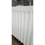   Galatea Design Riflia Wanna wolnostojąca ryflowana z korkiem klik klak 170x80 biały GDAO2006WH  WIETRZENIE MAGAZYNU 