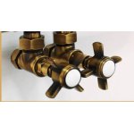 Imers Retro Zawory do grzejnika 1/2" old brass 1711/OB