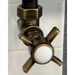 Imers Retro Zawory do grzejnika 1/2" old brass 1711/OB