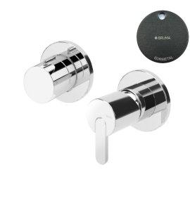 Bruma Leaf Bateria wannowo-natryskowa podtynkowa z 2 wyjściami Gunmetal 1673119MG