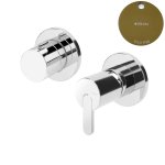 Bruma Leaf Bateria wannowo-natryskowa podtynkowa z 2 wyjściami Gold PVD 1673119PO