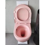   Galatea Design Bulat Miska wisząca SwirlFlush z deską wolnoopadającą 49x37 różowa/pink matt GDSF805MP W MAGAZYNIE !!!