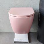   Galatea Design Bulat Miska wisząca SwirlFlush z deską wolnoopadającą 49x37 różowa/pink matt GDSF805MP W MAGAZYNIE !!!