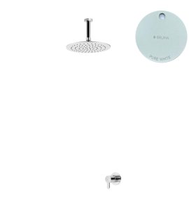 Bruma Leaf Bateria natryskowa podtynkowy z deszczownicą Ø 250 mm Pure White 1675621PW
