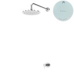 Bruma Leaf2 Zestaw prysznicowy podtynkowy z deszczownicą ścienna Ø 230 mm Pure White 1677002PW