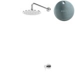 Bruma Leaf2 Zestaw prysznicowy podtynkowy z deszczownicą ścienna Ø 250 mm Satinox 1677022ST
