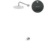 Bruma Leaf3 Zestaw prysznicowy podtynkowy z deszczownicą ścienna Ø 250 mm Gunmetal 1673600MG