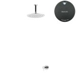 Bruma Leaf2 Bateria natryskowa podtynkowy z deszczownicą Ø 250 mm Gunmetal 1675622MG