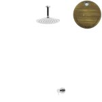 Bruma Leaf2 Bateria natryskowa podtynkowy z deszczownicą Ø 250 mm Old Brass / Vieux Laiton 1675622LE