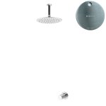Bruma Leaf3 Bateria natryskowa podtynkowy z deszczownicą Ø 250 mm Satinox 1673700ST