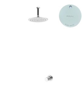 Bruma Leaf3 Bateria natryskowa podtynkowy z deszczownicą Ø 250 mm Pure White 1673700PW