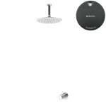 Bruma Leaf3 Bateria natryskowa podtynkowy z deszczownicą Ø 250 mm Gunmetal 1673700MG