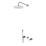 Bruma Leaf2 Bateria natryskowa podtynkowy z deszczownicą Ø 230 mm i zestawem natryskowym Chrom 1673614CR