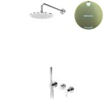 Bruma Leaf Bateria natryskowa podtynkowa z deszczownicą Ø 300 mm i zestawem natryskowym Sunrise 1673619SR