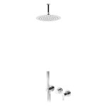 Bruma Leaf Bateria natryskowa podtynkowa z deszczownicą Ø 300 sufitową Chrom 1673719CR