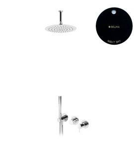 Bruma Leaf2 Bateria natryskowa podtynkowa z deszczownicą Ø 230 sufitową Night Sky 1673714NS