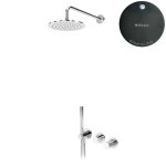 Bruma Leaf3 Bateria natryskowa podtynkowy z deszczownicą Ø 250 mm i zestawem natryskowym Gunmetal PVD 1673617GM