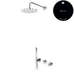 Bruma Leaf3 Bateria natryskowa podtynkowa z deszczownicą Ø 300 mm i zestawem natryskowym Night Sky 1673623NS