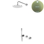 Bruma Leaf3 Bateria natryskowa podtynkowa z deszczownicą Ø 300 mm i zestawem natryskowym Sunrise 1673623SR