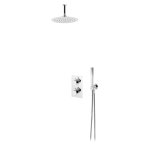 Bruma Leaf Zestaw natryskowy Ø 250 mm termostatyczny podtynkowy z ramieniem sufitowym Chrom 1385604CR