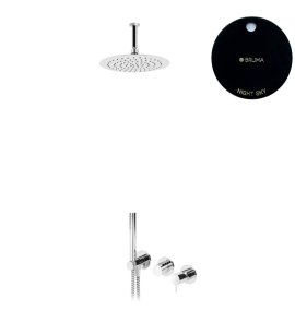 Bruma Leaf2 Bateria natryskowa podtynkowa z deszczownicą Ø 250 sufitową Night Sky 1673716NS