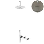 Bruma Leaf2 Bateria natryskowa podtynkowa z deszczownicą Ø 250 sufitową Morning Mist 1673716MM