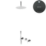 Bruma Leaf2 Bateria natryskowa podtynkowa z deszczownicą Ø 250 sufitową Gunmetal 1673716MG