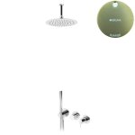 Bruma Leaf2 Bateria natryskowa podtynkowa z deszczownicą Ø 250 sufitową Sunrise 1673716SR