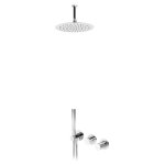 Bruma Leaf3 Bateria natryskowa podtynkowa z deszczownicą Ø 250 sufitową Chrom 1673717CR