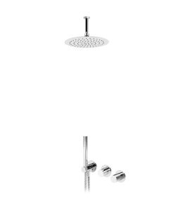Bruma Leaf4 Bateria natryskowa podtynkowa z deszczownicą Ø 250 sufitową Chrom 1673718CR