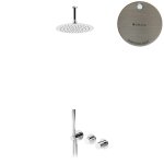 Bruma Leaf4 Bateria natryskowa podtynkowa z deszczownicą Ø 250 sufitową Morning Mist 1673718MM