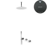 Bruma Leaf4 Bateria natryskowa podtynkowa z deszczownicą Ø 250 sufitową Gunmetal 1673718MG