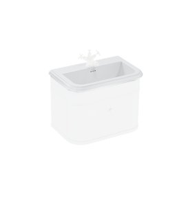 Burlington Umywalka 75x47 biały połysk CH0751SCW