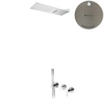 Bruma Leaf Bateria natryskowa podtynkowy z deszczownicą ścienną Morning Mist 1673625MM