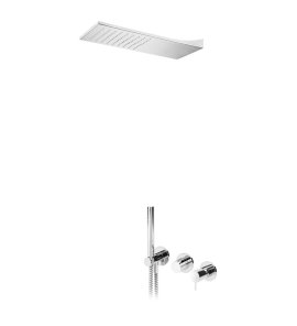 Bruma Leaf2 Bateria natryskowa podtynkowy z deszczownicą ścienną Chrom 1673630CR