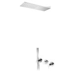 Bruma Leaf2 Bateria natryskowa podtynkowy z deszczownicą ścienną Chrom 1673630CR