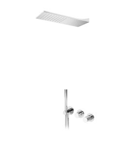 Bruma Leaf3 Bateria natryskowa podtynkowy z deszczownicą ścienną Chrom 1673632CR