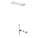 Bruma Leaf3 Bateria natryskowa podtynkowy z deszczownicą ścienną Chrom 1673632CR