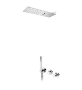 Bruma Leaf4 Bateria natryskowa podtynkowy z deszczownicą ścienną Chrom 1673628CR