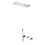 Bruma Leaf4 Bateria natryskowa podtynkowy z deszczownicą ścienną Chrom 1673628CR