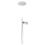 Bruma Leaf Zestaw natryskowy podtynkowy z deszczownicą ścienną Ø 380 mm Chrom 1874892CR