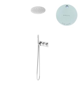 Bruma Leaf Zestaw natryskowy podtynkowy z deszczownicą ścienną Ø 380 mm Pure White 1874892PW