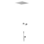Bruma Leaf3 Bateria natryskowa podtynkowy z deszczownicą 300x300 mm sufitową Chrom 1673726CR