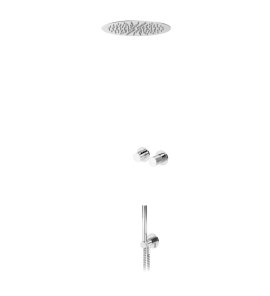 Bruma Leaf3 Bateria natryskowa podtynkowy z deszczownicą sufitową Ø 300 mm Chrom 1673730CR