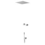 Bruma Leaf4 Bateria natryskowa podtynkowy z deszczownicą 300x300 mm sufitową Chrom 1673727CR