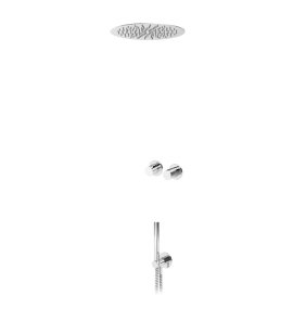 Bruma Leaf4 Bateria natryskowa podtynkowy z deszczownicą sufitową Ø 300 mm Chrom 1673732CR
