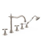 Tres Clasic Bateria wannowa 5-otworowa na brzeg wanny stal 24214601AC