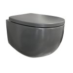NIC Design Milk Miska WC wisząca Rimless z deską wolnoopadającą Basalto 003482.049+005528.049