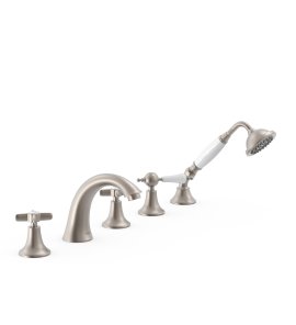 Tres Clasic Bateria wannowa 5-otworowa na brzeg wanny stal 24214602AC